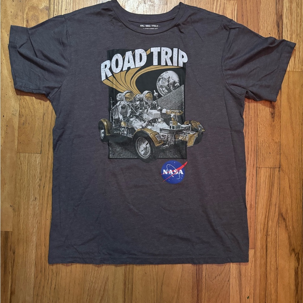 Kids XXL/Mens XS & S NASA Road Trip Graphic Tee - Gray